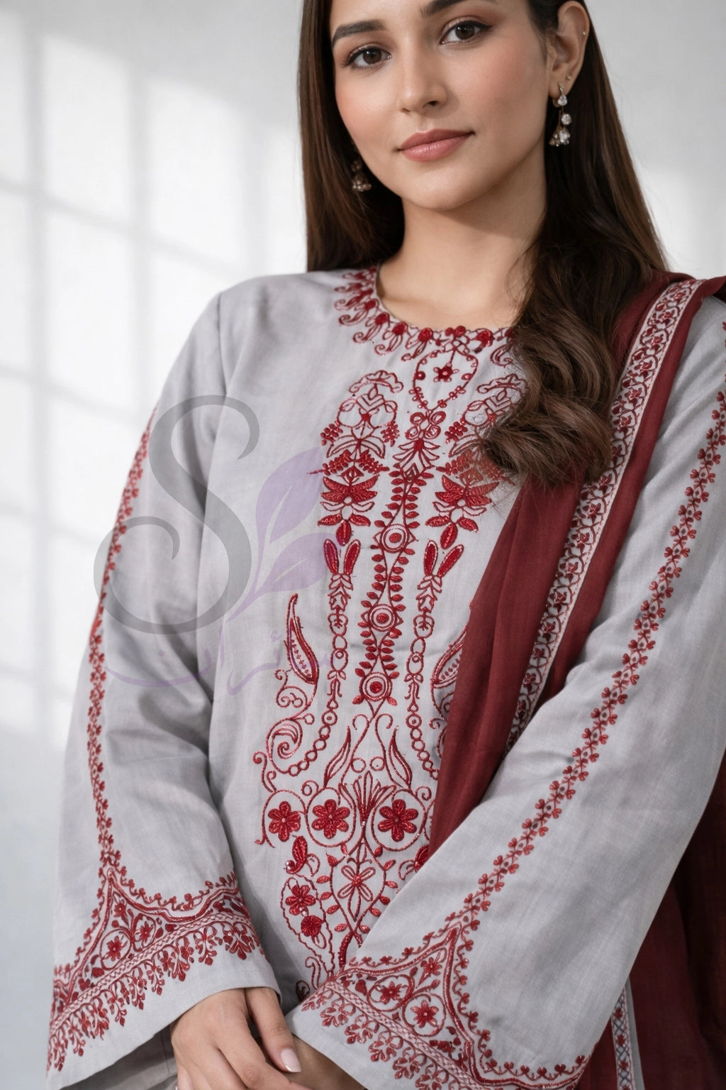 Crimson Grace Embroidered Lawn 3PC Suit (Unstitched)