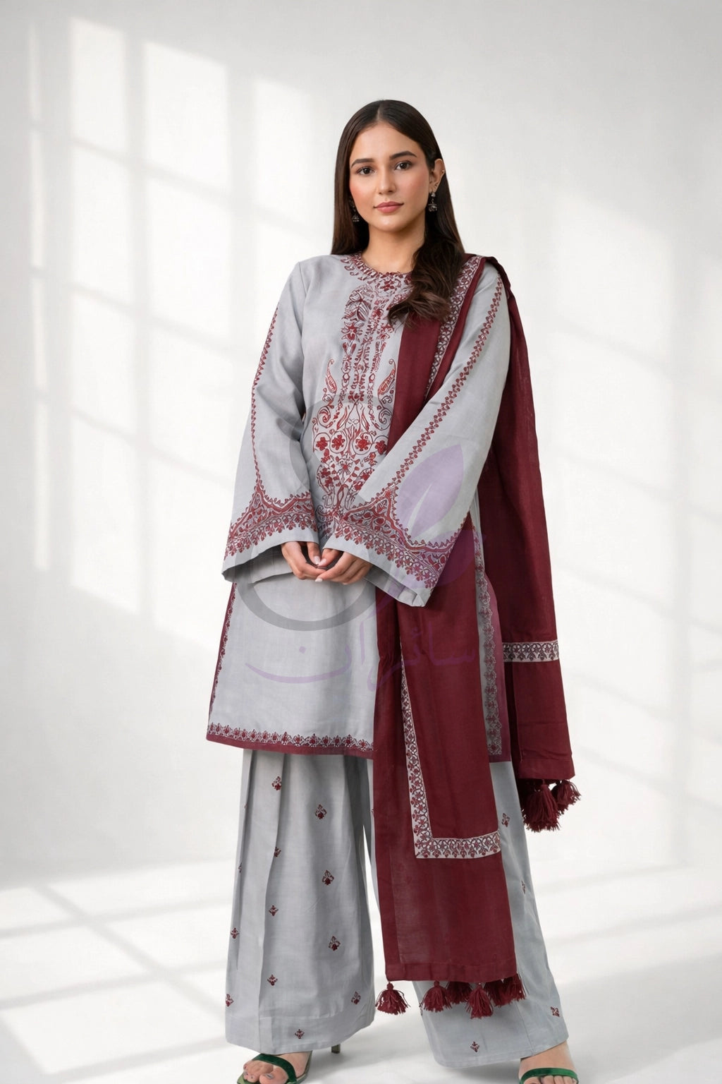 Crimson Grace Embroidered Lawn 3PC Suit (Unstitched)