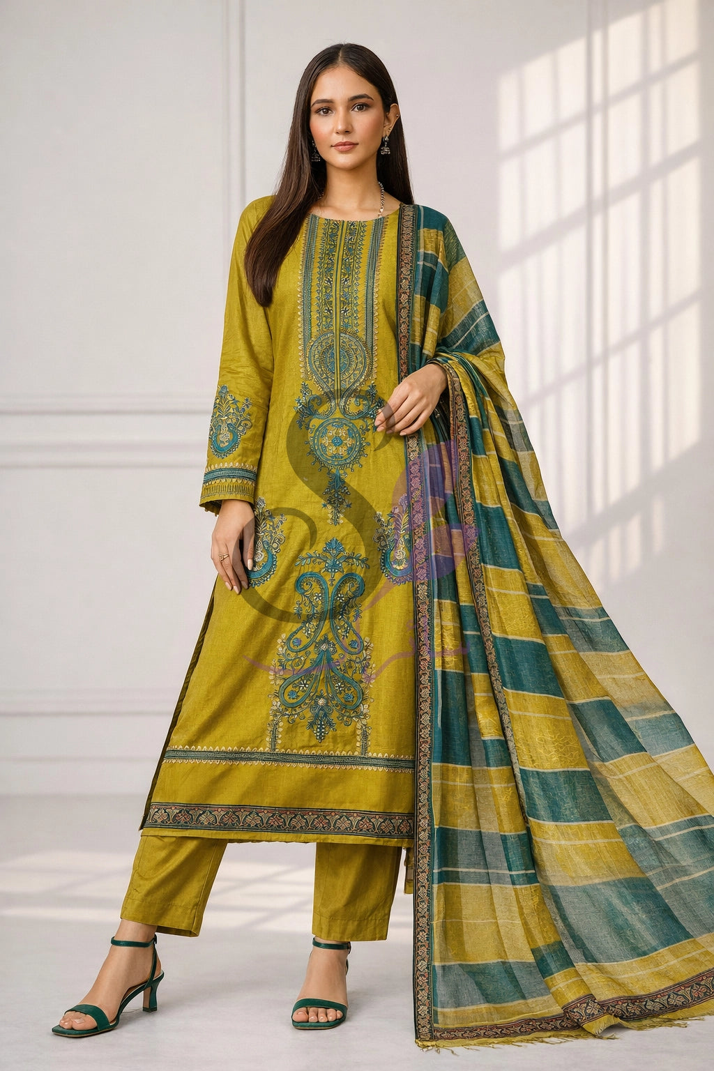 Mustard Garden – 3 Piece Lawn Unstitched Suit
