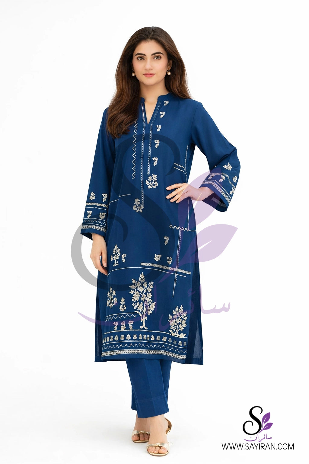 Blue Serenity-2 Piece Embroidered Lawn Suit