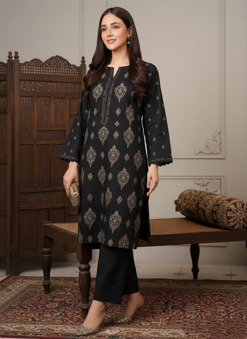 Diwan-e-Zar – Soft Khaddar 2-Piece Winter Suit (Unstitched)
