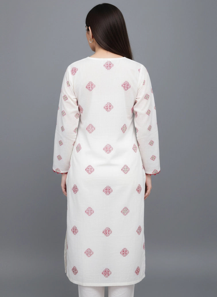 Gulnaar Khaddar – 2 Piece Unstitched Embroidered Dress