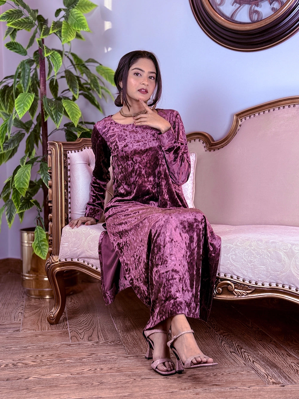 STITCHED ELITES VELVET 2 PIECE |Plum Mauve