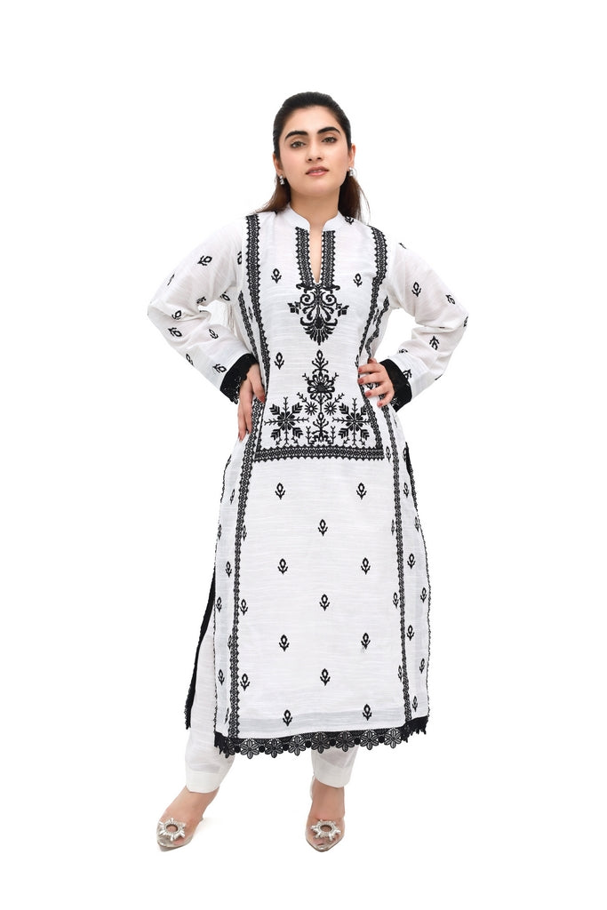 Cultural Grace – Unstitched Modern Embroidered Khaddar 2 Piece
