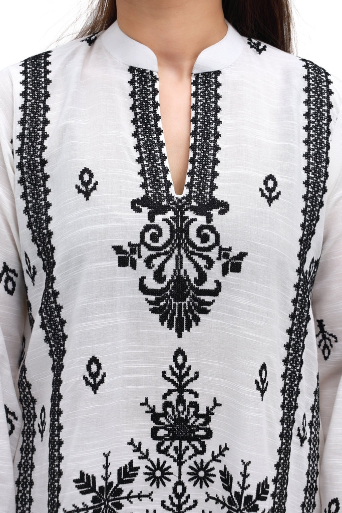Cultural Grace – Unstitched Modern Embroidered Khaddar 2 Piece
