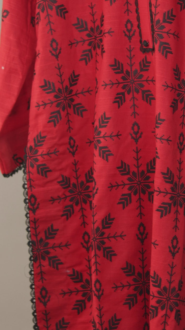 Snowflake Charm – Embroidered Khaddar 2 Piece Unstitched Suit