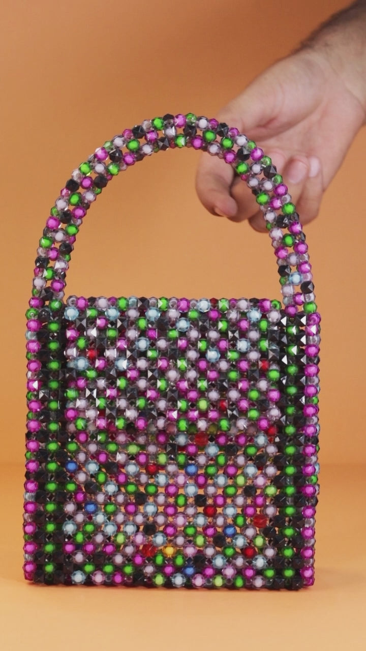 Rainbow Dotted Bead Bag – Multicolour